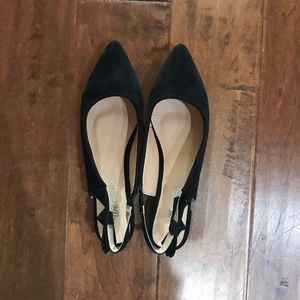 Black Pointed Flats with Bows